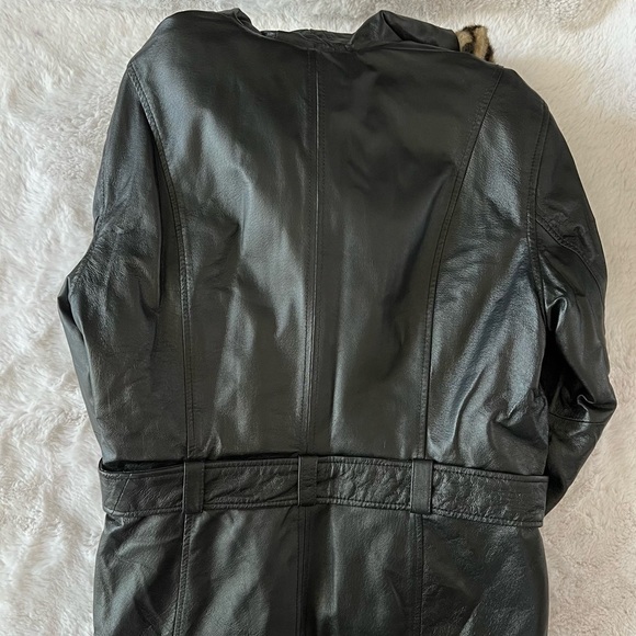Vintage Leather and Leopard Hooded Winter Coat 🔥 - Picture 9 of 11